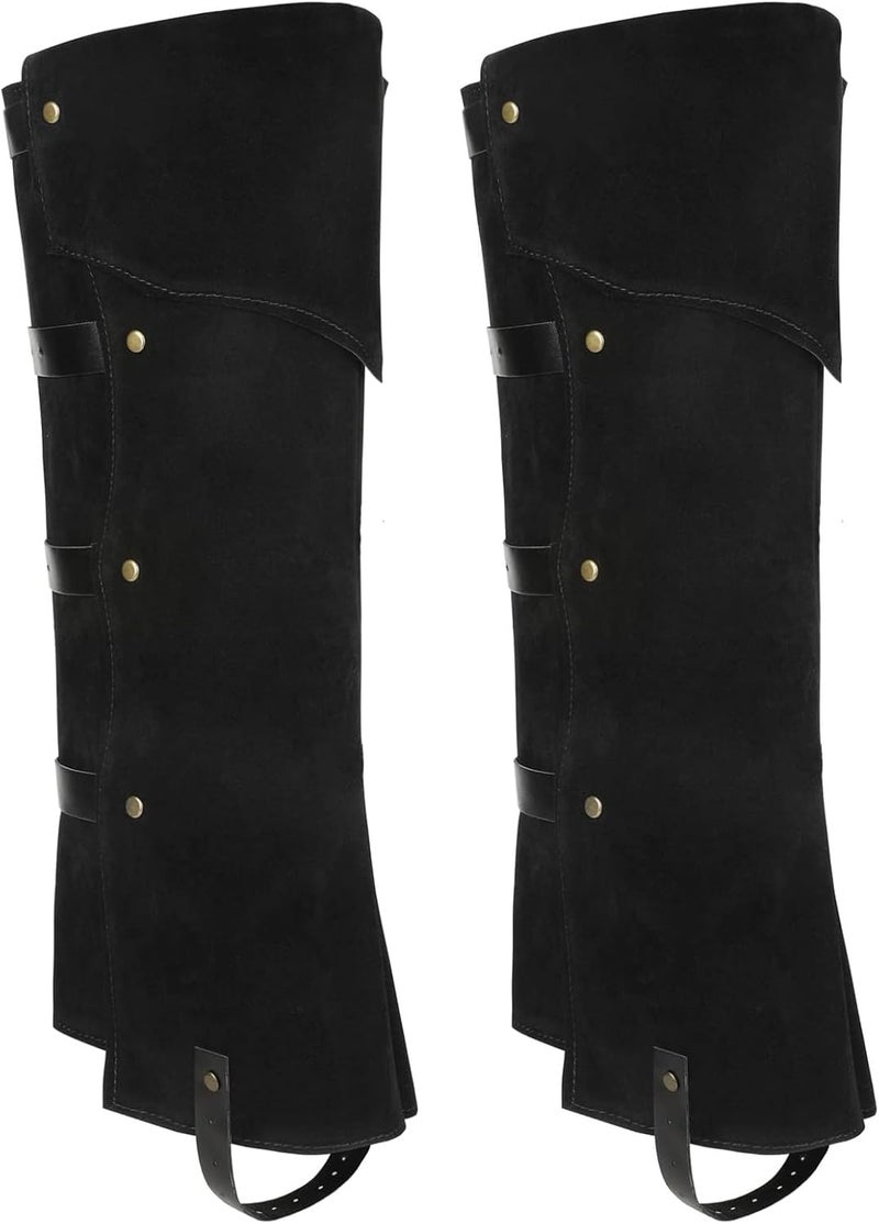 Toifrmu Store Pirate Boots Covers Faux Leather Medieval Steampunk Renaissance Boots Covers with Studs for Halloween Costume - Image 1